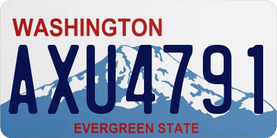WA license plate AXU4791