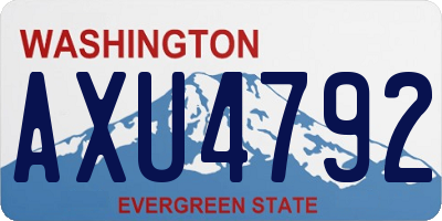WA license plate AXU4792