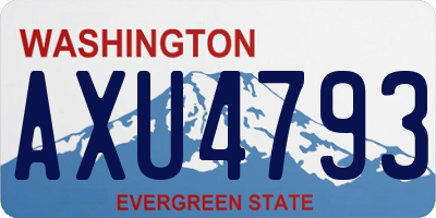 WA license plate AXU4793