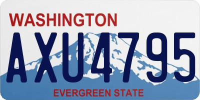 WA license plate AXU4795