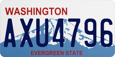 WA license plate AXU4796