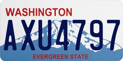 WA license plate AXU4797