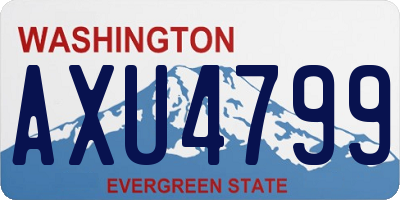 WA license plate AXU4799