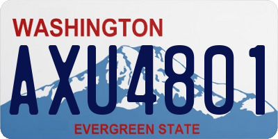 WA license plate AXU4801