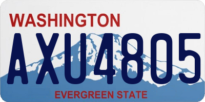 WA license plate AXU4805