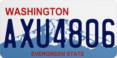WA license plate AXU4806