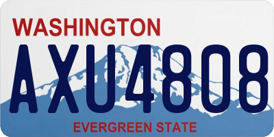 WA license plate AXU4808
