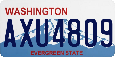 WA license plate AXU4809