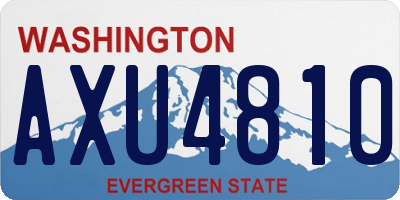 WA license plate AXU4810