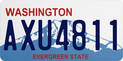 WA license plate AXU4811