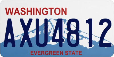 WA license plate AXU4812