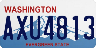 WA license plate AXU4813