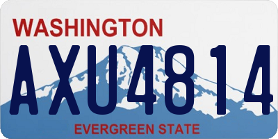 WA license plate AXU4814