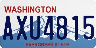 WA license plate AXU4815