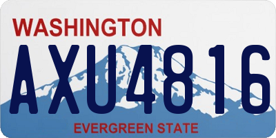 WA license plate AXU4816
