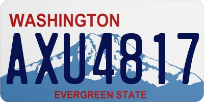 WA license plate AXU4817