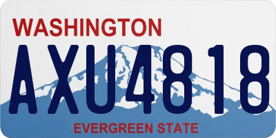 WA license plate AXU4818
