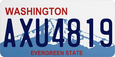 WA license plate AXU4819