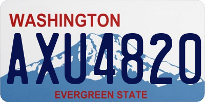 WA license plate AXU4820
