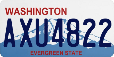 WA license plate AXU4822