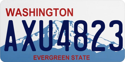 WA license plate AXU4823
