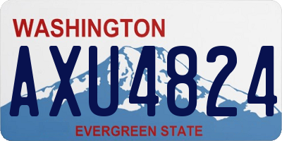 WA license plate AXU4824