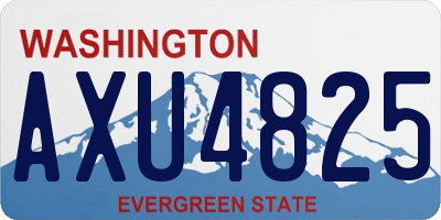 WA license plate AXU4825