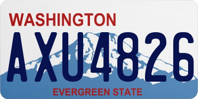 WA license plate AXU4826