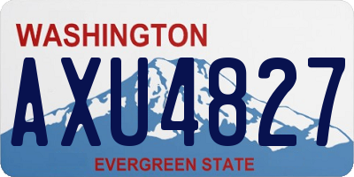 WA license plate AXU4827