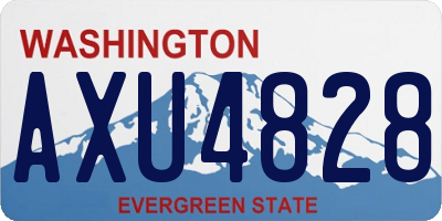WA license plate AXU4828