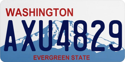 WA license plate AXU4829