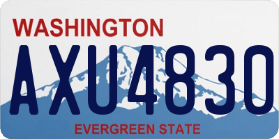 WA license plate AXU4830