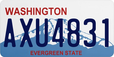 WA license plate AXU4831