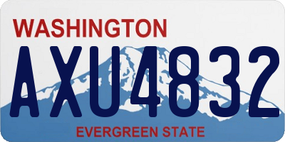 WA license plate AXU4832