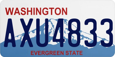 WA license plate AXU4833