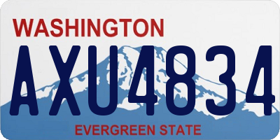 WA license plate AXU4834