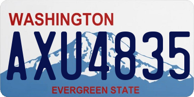 WA license plate AXU4835