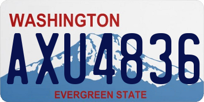 WA license plate AXU4836