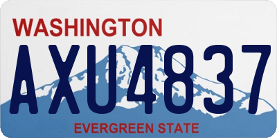 WA license plate AXU4837