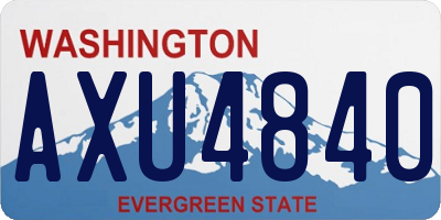 WA license plate AXU4840