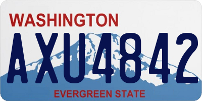 WA license plate AXU4842