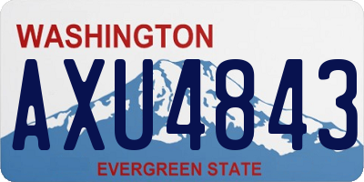 WA license plate AXU4843
