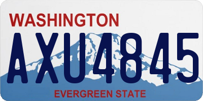 WA license plate AXU4845