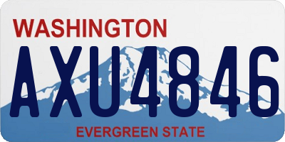 WA license plate AXU4846