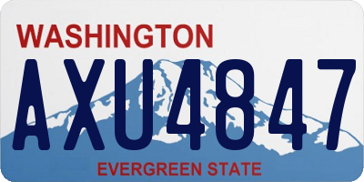 WA license plate AXU4847