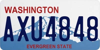 WA license plate AXU4848