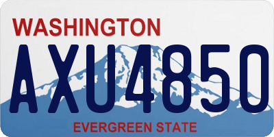WA license plate AXU4850