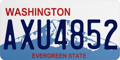 WA license plate AXU4852