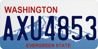 WA license plate AXU4853