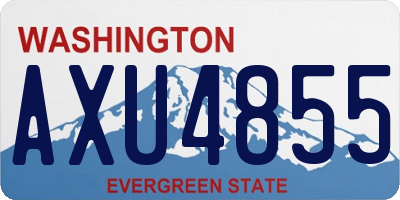 WA license plate AXU4855
